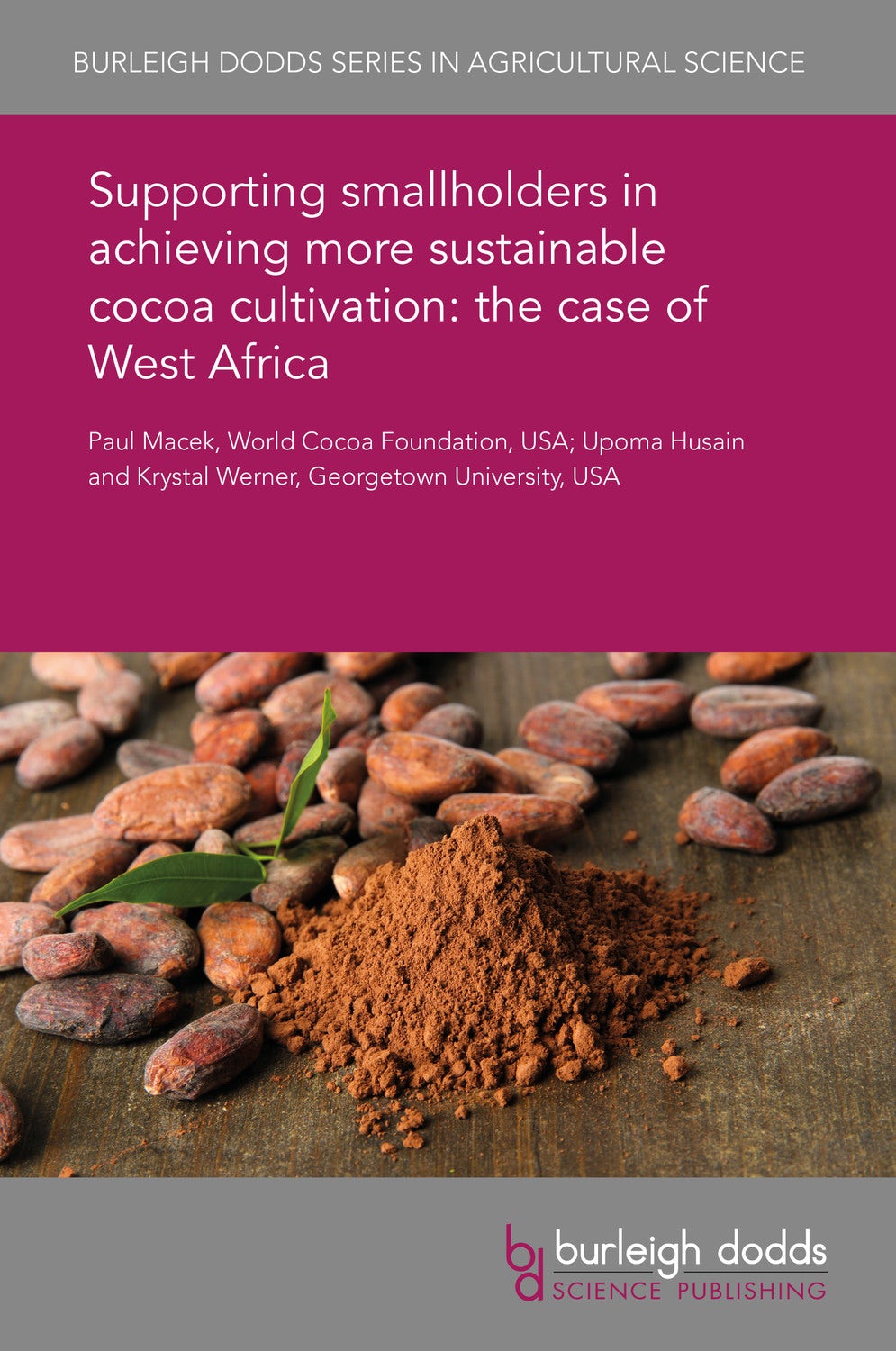 Book cover image for Supporting smallholders in achieving more sustainable cocoa cultivation: the case of West Africa ISBN: 9781838793715